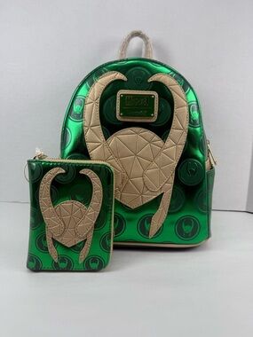 Loungefly Loki Metal Mini Backpack & Wallet - Books-a-Million exclusive
